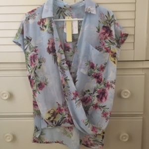 Kut From The Kloth Floral Wrap Blouse